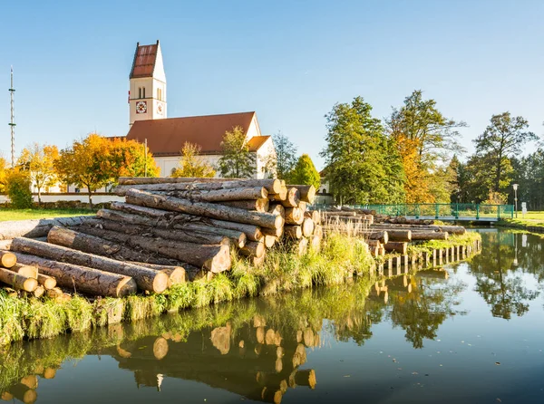 Church in a bavarian village — Stock Photo, Image