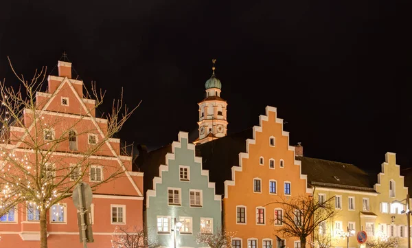 Şehir Schrobenhausen geceleri — Stok fotoğraf