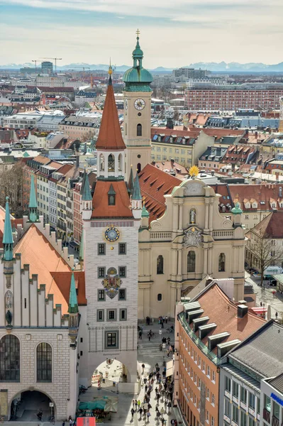 Luchtfoto uitzicht over de stad München — Stockfoto