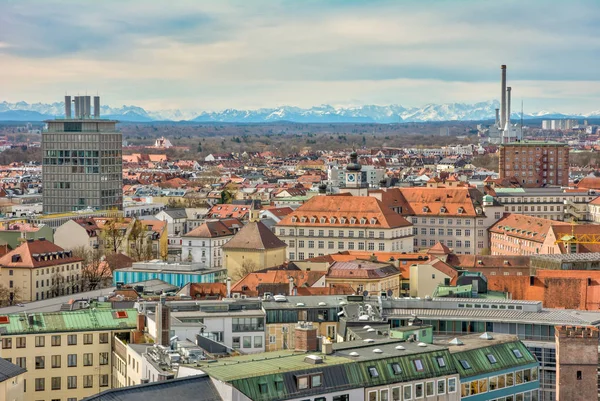 Letecký pohled na město Mnichov — Stock fotografie