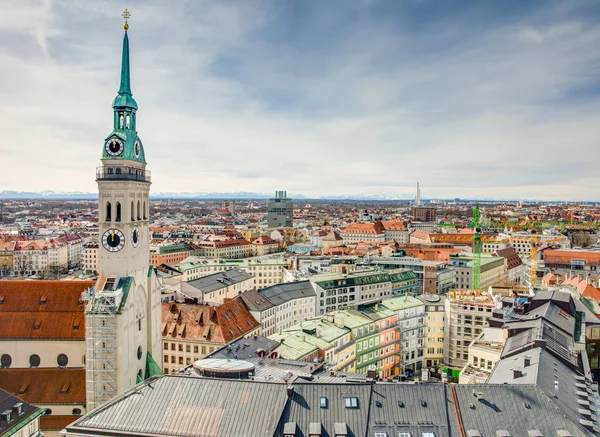 Εναέρια θέα πάνω από την πόλη του Μονάχου — Φωτογραφία Αρχείου