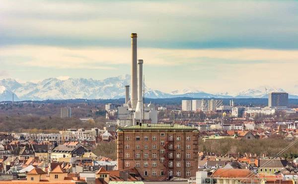 Aerial view over the city of Munich — Stock Photo, Image