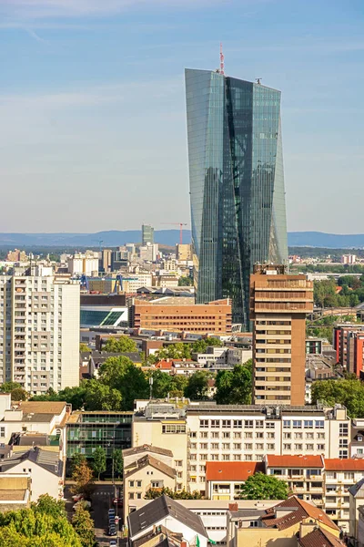 Luchtfoto van de Europese Centrale Bank in Frankfurt — Stockfoto