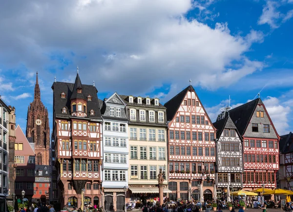 Fachadas históricas de casas en Frankfurt —  Fotos de Stock