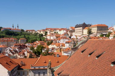 Prag şehrinin hava manzarası