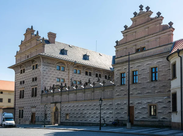 Historic square at the Hradcany in Prague — Stock Photo, Image