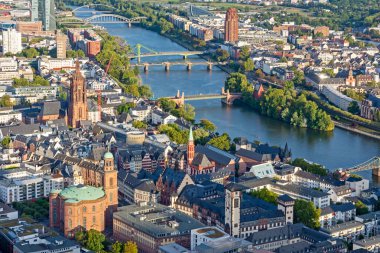 Frankfurt şehrinin hava manzarası
