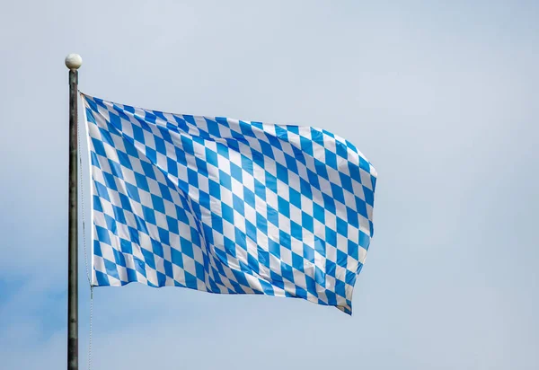 Bavarian flag and blue sky — Stock Photo, Image