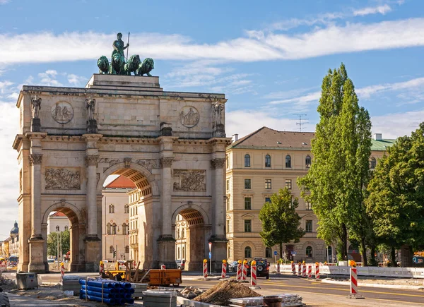 Siegestor Brama Zwycięstwa Monachium Niemcy Bawaria — Zdjęcie stockowe