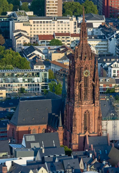 Letecký Pohled Katedrálu Kaiserdom Frankfurtu Německo — Stock fotografie