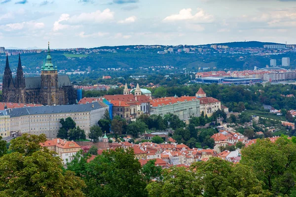 Légi Kilátás Prága Városára Csehország — Stock Fotó