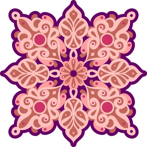 Квітковий Орнамент Рожевий Фіолетовий — стоковий вектор