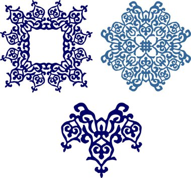Dekoratif elementler kümesi, tasarım için süsler
