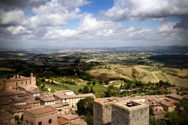 San Gimignano'da en yüksek kuleden görüntülemek