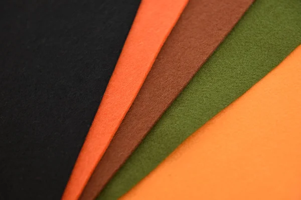 Felt sheets in fall colors — Stock Photo, Image