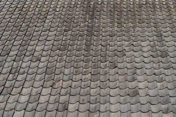 Grey Roof Tiles Close Full Frame Rows — Stock Photo, Image