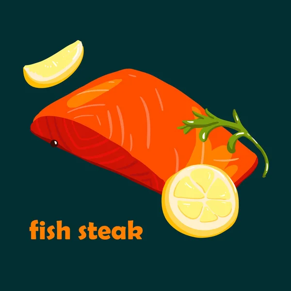 Filete de pescado — Vector de stock