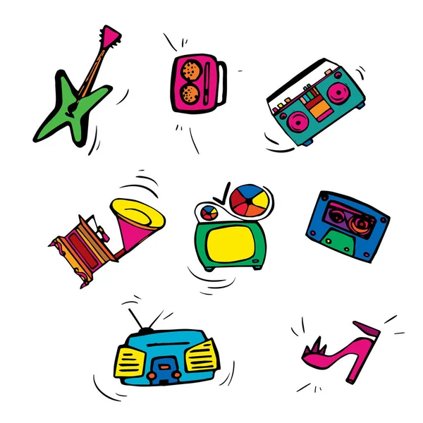 Retro stickers — Stockvector