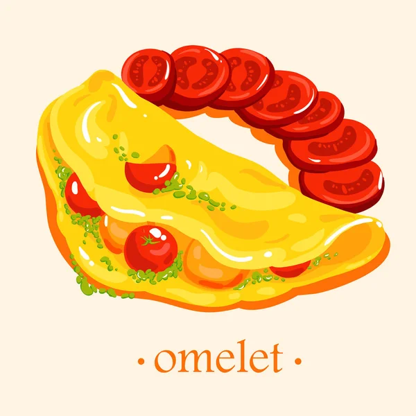 Omelet — Stockvector