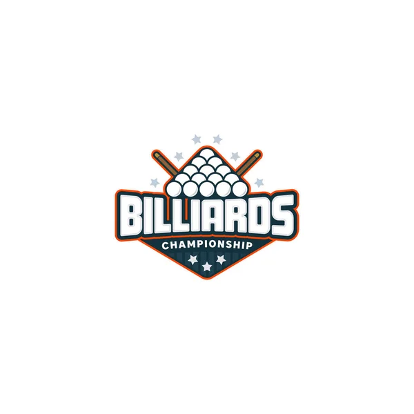 Billard-Logo. Abbildung zum Sportabzeichen — Stockvektor