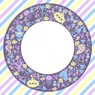 Sualtı dünya ile çerçeve.