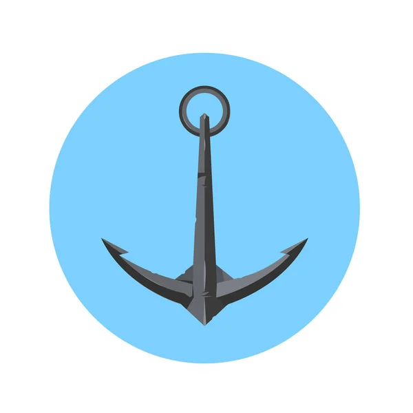 Fekete tengerész horgony — Stock Vector