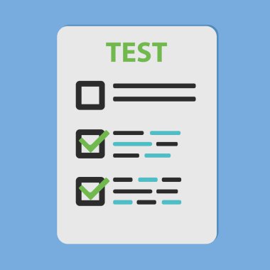 iş test kağıt vektör