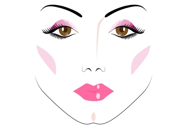 Face of a beautiful woman — Stock Vector