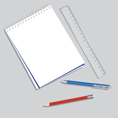Defter, kalem, kurşun kalem