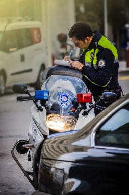 Trafik polisi de Izmir (Türkiye sokakta)