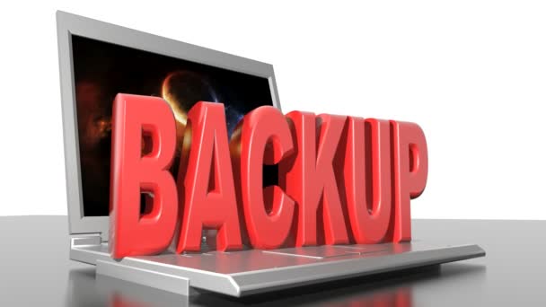 Computer Backup - 3D Rendering — Stockvideo