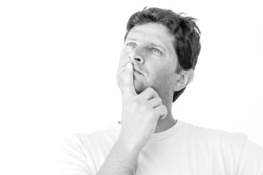 Adam olduğunu düşünerek - siyah ve beyaz