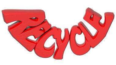 Geri dönüşüm yazma kırmızı