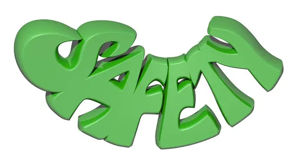 SEGURANÇA 3D letras verdes — Fotografia de Stock