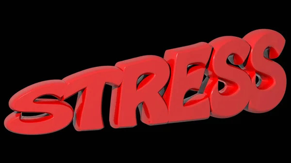 STRESS червоний 3D запис - 3D рендеринг — стокове фото