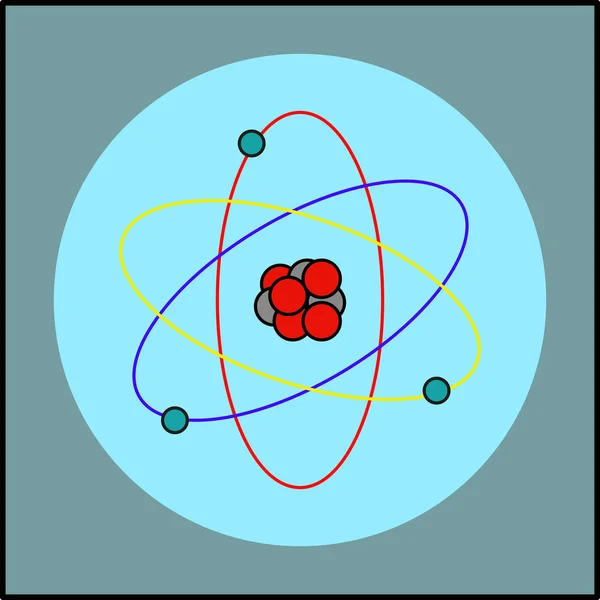 Икона структуры и энергии атома — стоковый вектор