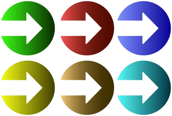 Kreis mit eingestellten Pfeilsymbolen — Stockvektor