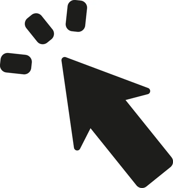 Flèche noire en cliquant — Image vectorielle