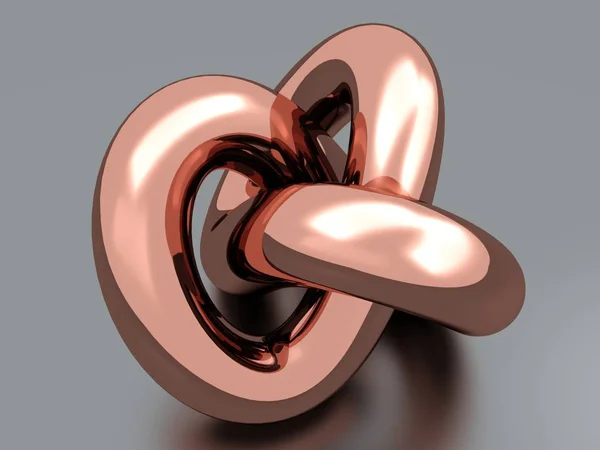 Абстрактний мідний вузол - 3D рендеринг — стокове фото