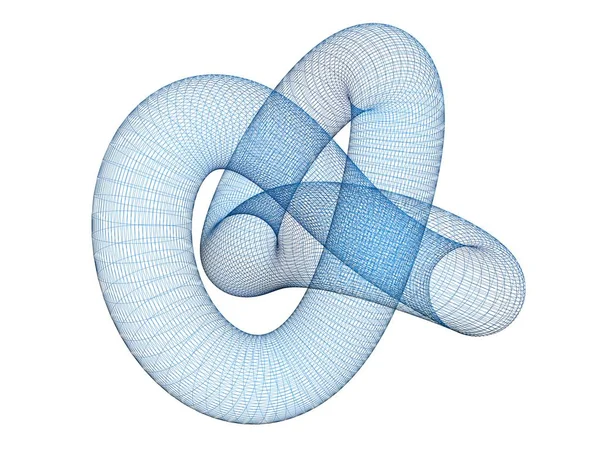 Absztrakt kék knot - 3d renderelés — Stock Fotó