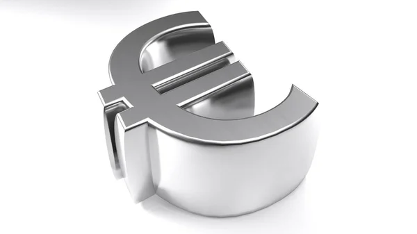 Euro symbol 3d kromad - 3d-rendering — Stockfoto