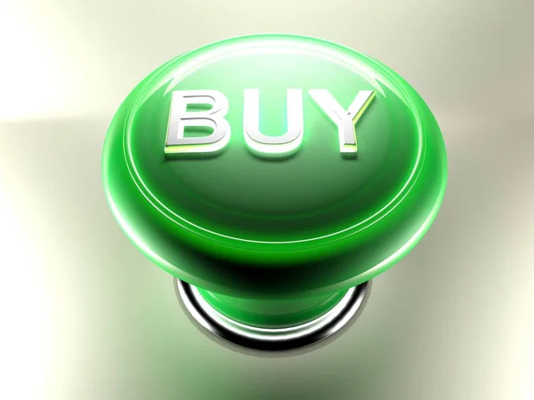 COMPRAR botão verde — Fotografia de Stock