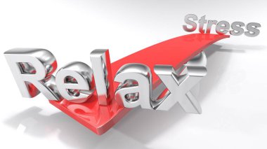 Sakin ve dengeli bir yüzeye - 3d render stres
