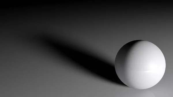 Esfera blanca - Representación 3D — Foto de Stock