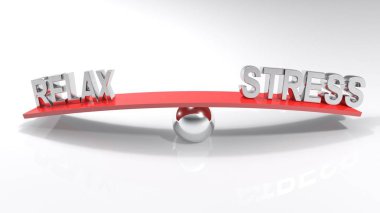 Sakin ve dengeli bir yüzeye - 3d render stres