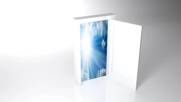 Door to the Paradise - 3D rendering — Stock Photo, Image