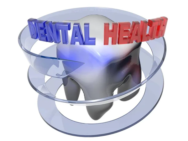 Οδοντική υγεία - 3d rendering — Φωτογραφία Αρχείου