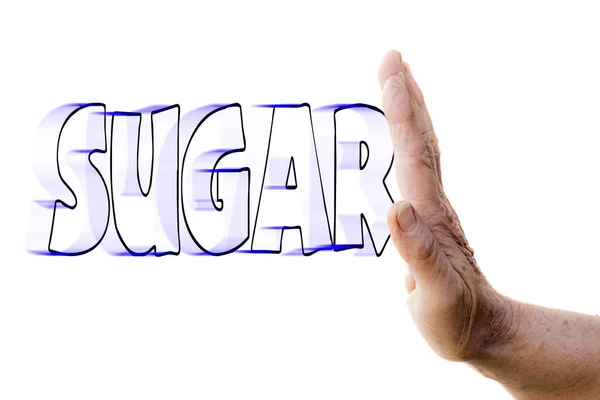 砂糖を停止する女性の手 — ストック写真