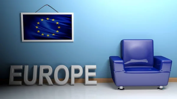 Kamer van Europa - 3d rendering — Stockfoto
