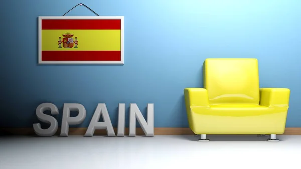 Stanza della Spagna - rendering 3D — Foto Stock